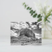 Courthouse Butte - Schwarz & Weiß | Postkarte (Stehend Vorderseite)