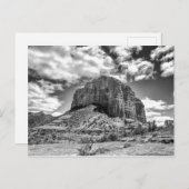 Courthouse Butte - Schwarz & Weiß | Postkarte (Vorne/Hinten)