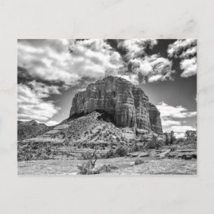 Courthouse Butte - Schwarz & Weiß Postkarte