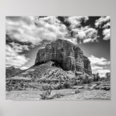Courthouse Butte - Schwarzweiß | Poster (Vorne)
