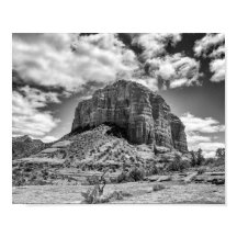 Courthouse Butte - Schwarzweiß | Poster