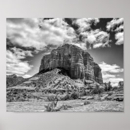 Courthouse Butte - Schwarzweiß | Poster