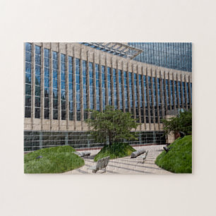 Courthouse Facade und Plaza in Minneapolis Puzzle