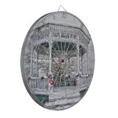 Courthouse Gazebo im Schnee Dartscheibe (Vorderseite Links)