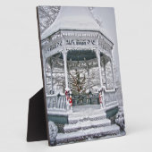 Courthouse Gazebo im Schnee Fotoplatte (Seite)