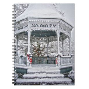 Courthouse Gazebo im Schnee Notizblock