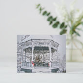 Courthouse Gazebo im Schnee Postkarte (Stehend Vorderseite)