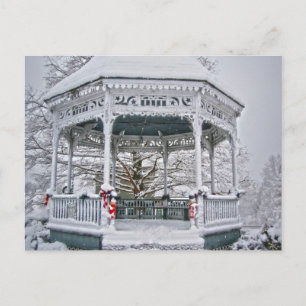 Courthouse Gazebo im Schnee Postkarte