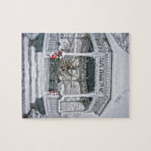 Courthouse Gazebo im Schnee Puzzle (Horizontal)