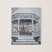 Courthouse Gazebo im Schnee Puzzle (Vertikal)