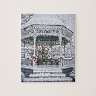 Courthouse Gazebo im Schnee Puzzle