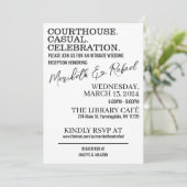 Courthouse. Lose. Cocktails. Einladung zur Hochzei (Stehend Vorderseite)