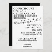 Courthouse. Lose. Cocktails. Einladung zur Hochzei (Vorne/Hinten)