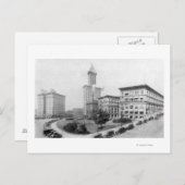 Courthouse Platz und Smith Tower in Seattle Postkarte (Vorne/Hinten)