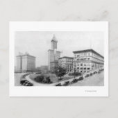 Courthouse Platz und Smith Tower in Seattle Postkarte (Vorderseite)