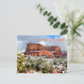 Courthouse Rock, Sedona AZ Winter Postkarte (Stehend Vorderseite)