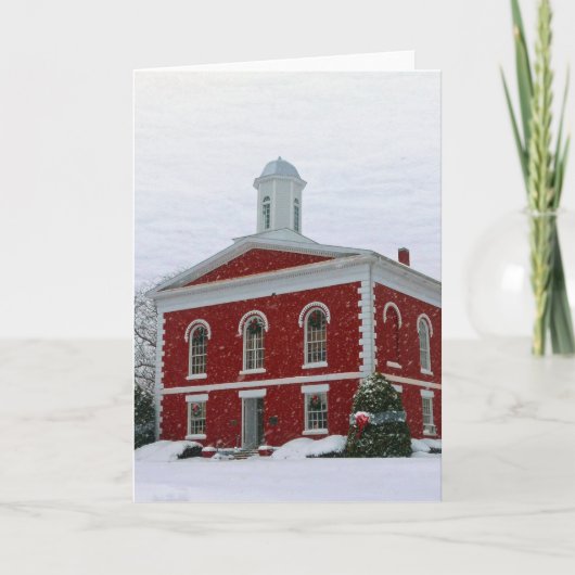 Courthouse Snow Feiertagskarte (Vorderseite)