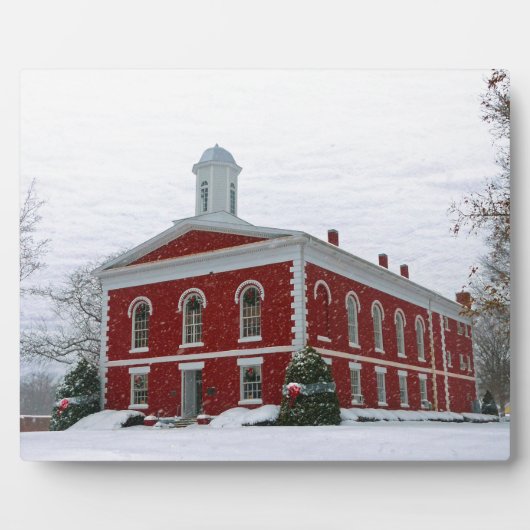 Courthouse Snow Fotoplatte (Vorderseite)