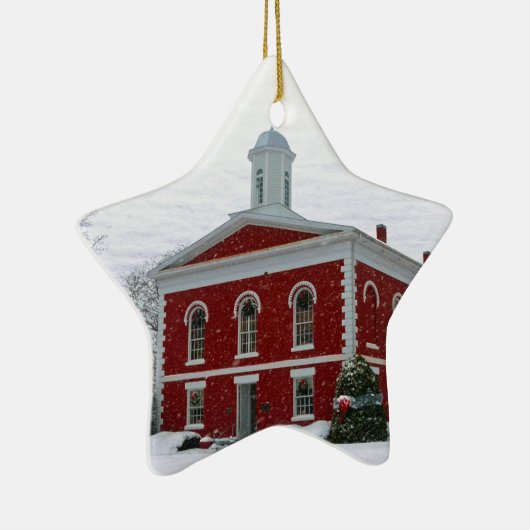 Courthouse Snow Keramikornament (Rechts)