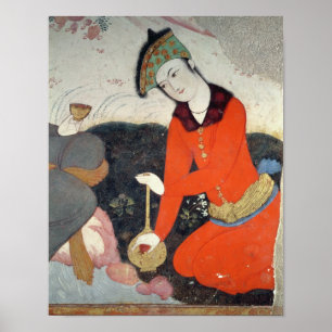 Courtier beim Gerichtshof von Shah Abbas I Poster