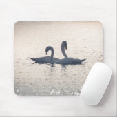 Courting Swans Nature Foto Mousepad (Mit Mouse)