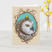 Courtney, die Grußkarte der Sägeruhu Karte (Gelbe Blume)