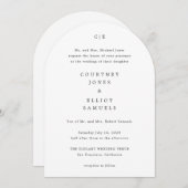 Courtney Monogram Elegant Wedding Einladung (Vorne/Hinten)