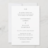 Courtney Monogram Elegant Wedding Einladung (Vorderseite)