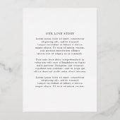 Courtney Monogram Elegant Wedding Folieneinladung (Rückseite)