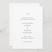 Courtney Monogram Elegant Wedding Save The Date (Vorne/Hinten)