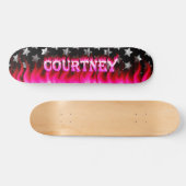 Courtney Skateboard-Rosafeuer und Flammenentwurf Skateboard (Horizontal)