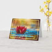 Courtney Water Lily Eleganter Goldrahmen Karte (Gelbe Blume)