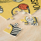 Courtside Doodles: Zebra Basketball Fantasia Puzzle (Seite)