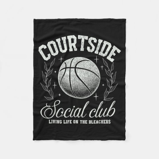 Courtside Social Club Basketball Bleachers Life Qu Fleecedecke (Vorderseite)