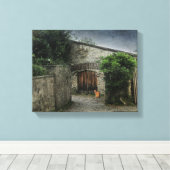 Courtyard Cat Leinwanddruck (Insitu (Holzboden))