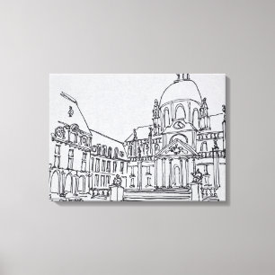 Courtyard La Sorbonne Universität Paris Leinwanddruck