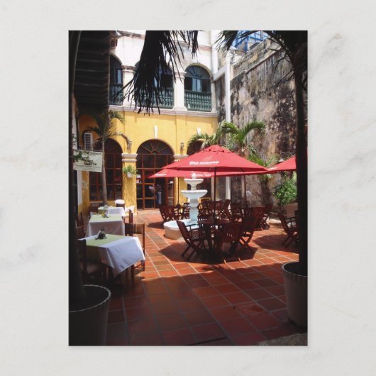 Courtyard-Postcard-Restaurant Postkarte (Vorderseite)