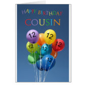 Cousin 12. Geburtstag bunte Ballons (Vorne)