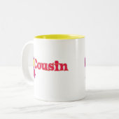 Cousin #1 zweifarbige tasse (Vorderseite Links)
