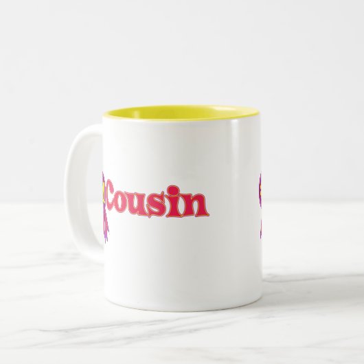 Cousin #1 zweifarbige tasse (Vorderseite Links)