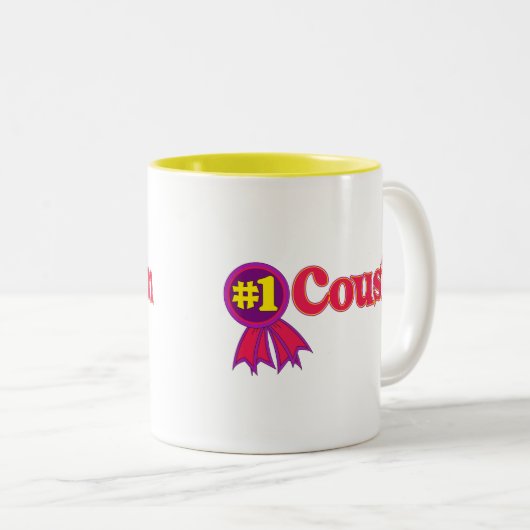 Cousin #1 zweifarbige tasse (VorderseiteRechts)
