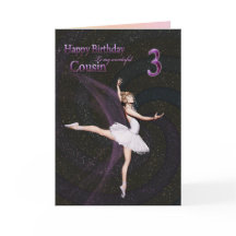 Cousin 3, Ballerina Geburtstagskarte