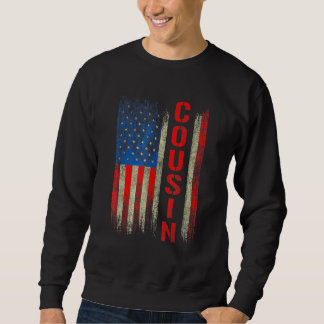 Cousin America Flag für Männer Vatertag Funny Sweatshirt