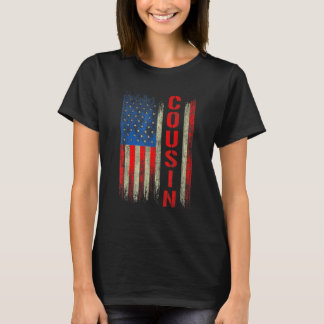 Cousin America Flag für Männer Vatertag Funny T-Shirt