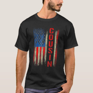 Cousin America Flag für Männer Vatertag Funny T-Shirt