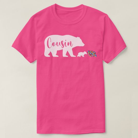 Cousin Bärenautismus Sensibilisierung Liebe Unters T-Shirt (Design vorne)