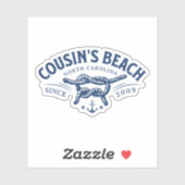 Cousin Beach, NC Der Sommer I wurde Hübsch Aufkleber (Blatt)