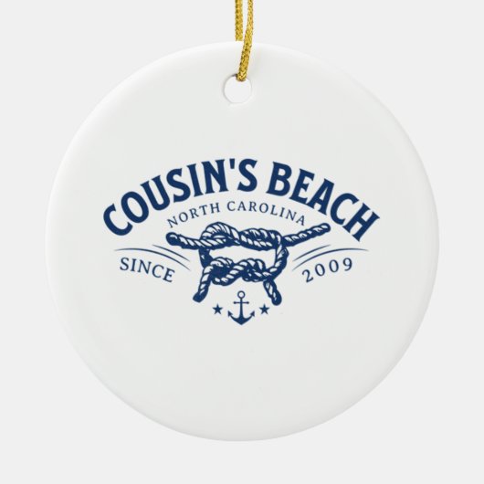 Cousin Beach NC Der Sommer I wurde Hübsch Keramik Ornament (Vorne)
