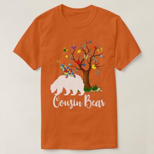 Cousin Bear Autismus Sensibilisierung Liebe Unters T-Shirt (Design vorne)