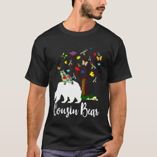 Cousin Bear Autismus Sensibilisierung Liebe Unters T-Shirt (Vorderseite)